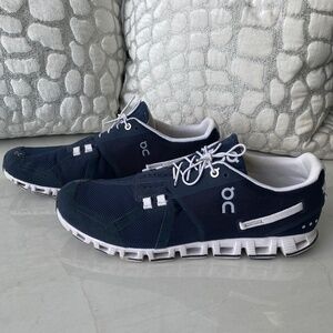 NEW Men's On Brand Navy Blue/White Shoes Cloud 5 CloudTec OC Cushion Sneakers